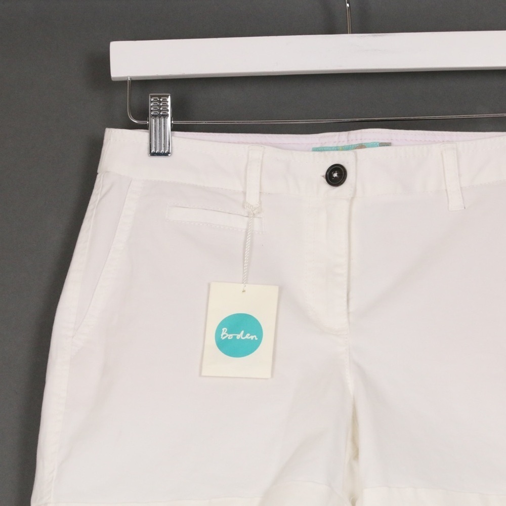Boden White Women's Cotton Shorts - Picture 2 of 6